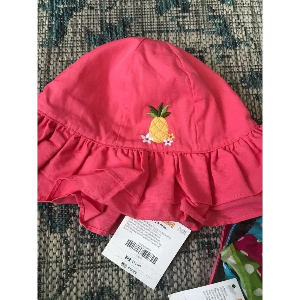 Gymboree Lot Of 2 Sun Summer Hats 12-24 months